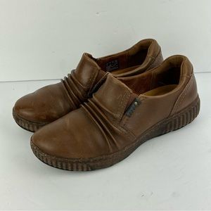 CLARKS WOMENS SHOES 7 MAGNOLIA FAYE DARK TAN LEATHER Shoes Comfort